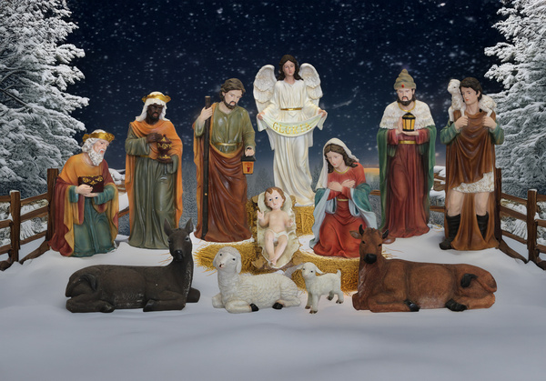 SET OF 12 CHRISTMAS FIGURES 80 CM