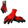 GARDEN GLOVES "9", POLYESTER WITH LATEX PACKET=12