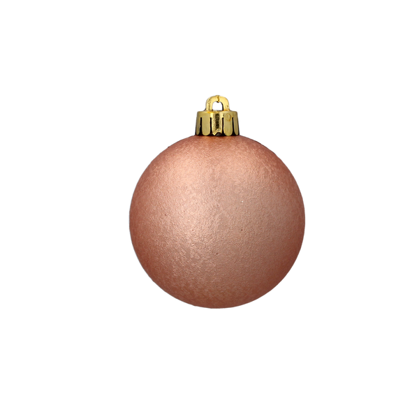 SET OF 36 BAUBLES 6 CM OLIVE/COPPER/GRAPHITE MIX DESIGNS