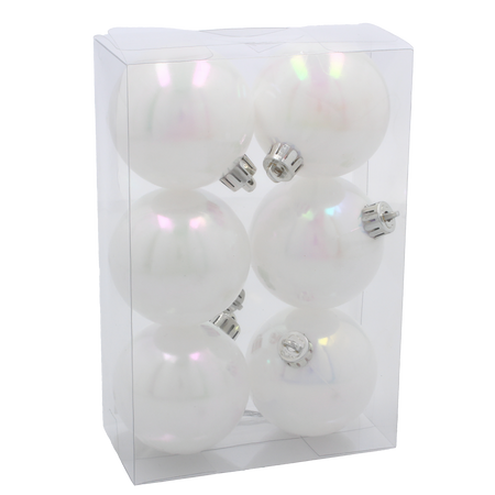 KPL. 6 BOMBEK 6 CM ALB PERLAT *3696