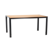 STEEL POLYWOOD TABLE 150 x 90 x 73 CM BLACK