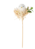 EASTER PICK DECORATION - CHICK ON STRAW 5 x 23 CM MIX 3 DESIGNS pack=12pcs