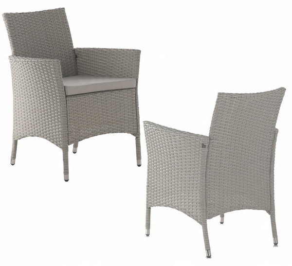 GARDEN FURNITURE SET / 8 CHAIRS + LARGE TABLE / GREY *3661