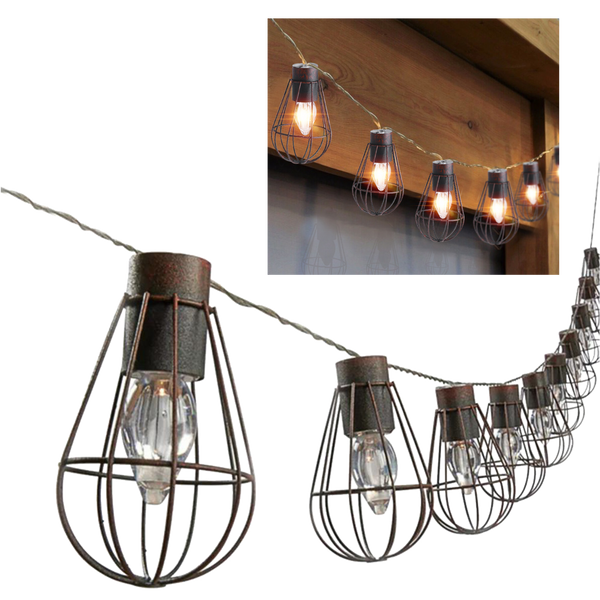 SOLÁRNE OZDOBNÉ LED OSVETLENIE DĹŽKA 2 + 1,8 M LOFT 10 LED TEPLÁ BIELA *3644