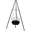 ADJUSTABLE HANGING GRILL ON TRIPOD 95 X 95 X 147 CM