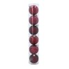 KPL. 6 BOMBEK 6 CM BURGUND/ANTRACIT/SZAMPAŃSKÝ MIX VZOROV (TUBA) *2990