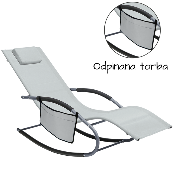 rocking sunbed 148*63*87 cm fair gray