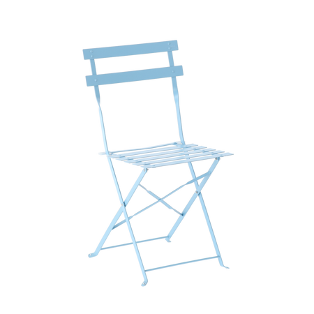 SQUARE TABLE BISTRO SET - BLUE
