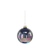 SKLENĚNÁ BAUBLE - ČERNÝ LESK MIX VZORŮ 8 CM disp=12ks *1907