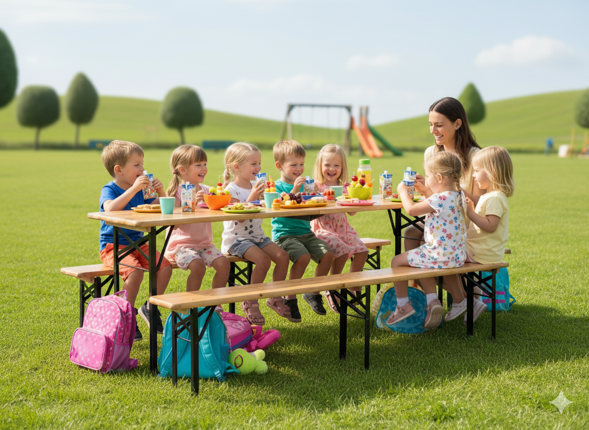 ZESTAW BIESIADNY - STÓŁ 220 x 50 x 77 cm + 2 ŁAWKI 220 x 25 x 47 cm - SKŁADANY pol_pl_ZESTAW-BIESIADNY-STOL-220-x-50-x-77-cm-2-LAWKI-220-x-25-x-47-cm-SKLADANY-2234_18