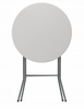 FOLDING CAMPING TABLE DIA80 X H110 CM ROUND WHITE