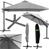 PARASOL OGRODOWY "MINI ROMA" 2,5 x 2,5 M SZARY Z POKROWCEM *5378
