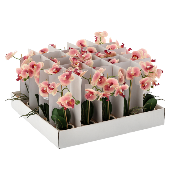 UMĚLÝ KVĚT - ORCHIDEA MIX 3 BARVY 30 CM balení=25 ks paleta=75 ks *4849