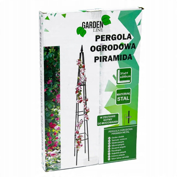 ZAHRADNÍ PERGOLA PYRAMIDA 31 x 31 x 200 CM (+ UKOTVENÍ) *0293