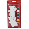 SET DE 6 ORNAMENTE DE Crăciun 10 CM PENTRU ÎNDEPĂRTARE "FA -L TU" CU 6 CULORI ȘI PENSUL MIX 6 MODELE *8969