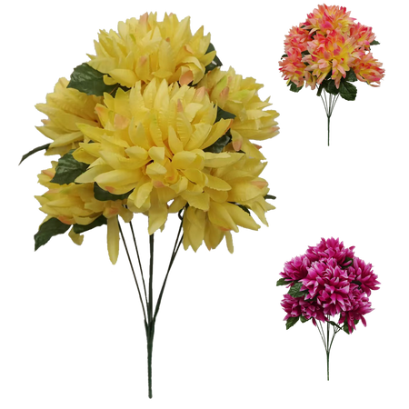 ARTIFICIAL BRANCH - CHRYSANTHEMUMS ASSORTED COLOURS