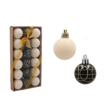 SET OF 18 CHRISTMAS BAUBLES 4 CM