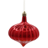 SET OF 6 CHRISTMAS TREE ORNAMENTS - STREAMERS MIX OF COLORS 8 CM