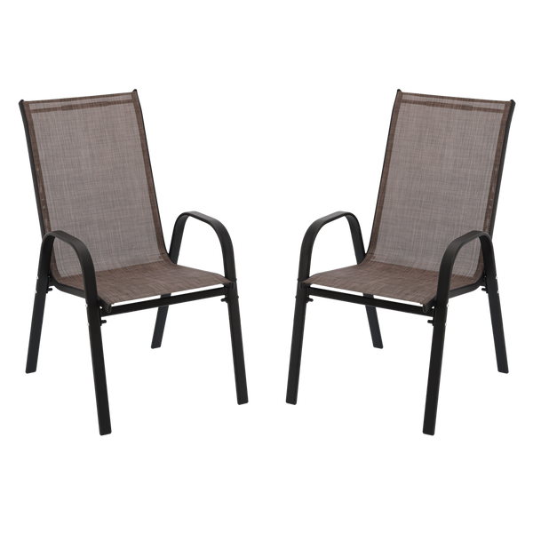 KPL. 2 KRZESEŁ OGRODOWYCH BRĄZOWYCH 54 x 72 x 96 *3678