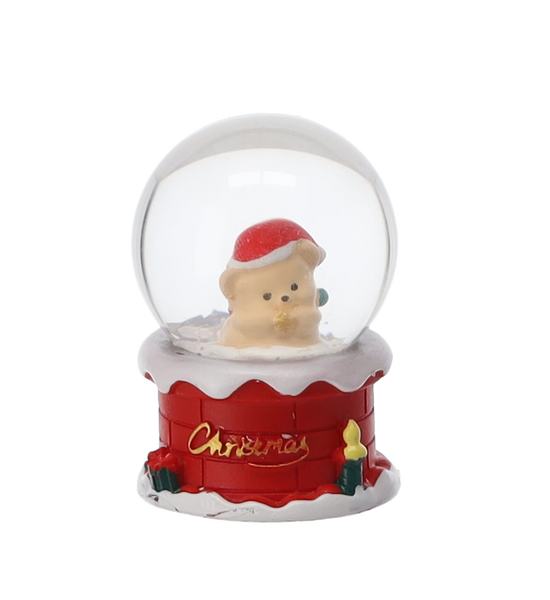 BOŻONARODZENIOWA KULA ŚNIEŻNA - RENIFER / BAŁWAN / MIŚ 4,5 x 7 CM disp=12szt *5676