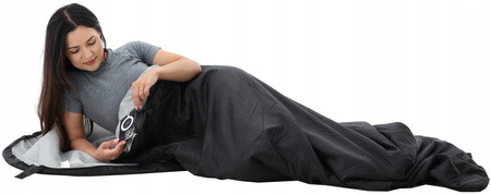 TOURIST SLEEPING BAG 215 x 75 CM BLACK