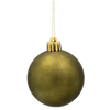 SET OF 12 BAUBLES 6 CM OLIVE/COPPER/GRAPHITE MIX DESIGNS