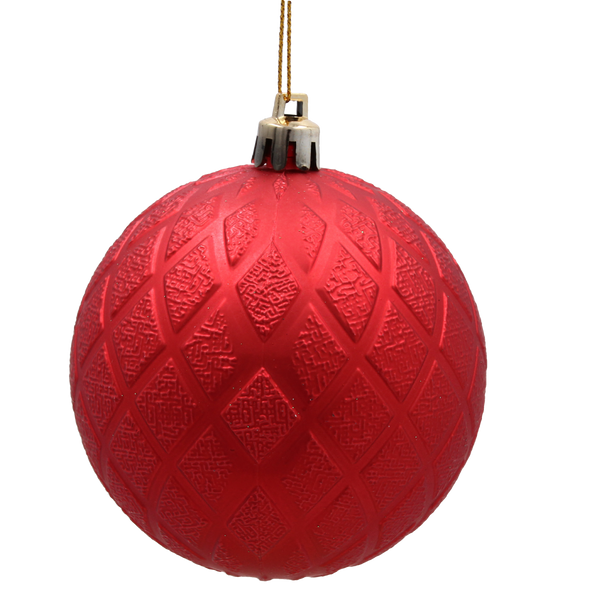 SET OF 36 CHRISTMAS BAUBLES RED, GOLD, SILVER 8 CM IN RED BAG