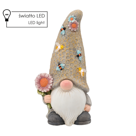 ZÁHRADNÁ FIGÚRKA - NEMOŽNÍK S KKVETOM 20 x 17 x 39,3 cm LED *8937