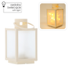 ŚWIĄTECZNY LAMPION 11 x 11 x 20,5 CM Z WKŁADEM LED Z EFEKTEM 3D BIAŁY *2546