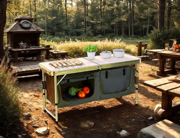 FOLDING CAMPING CABINET 120 x 47 x 68 CM