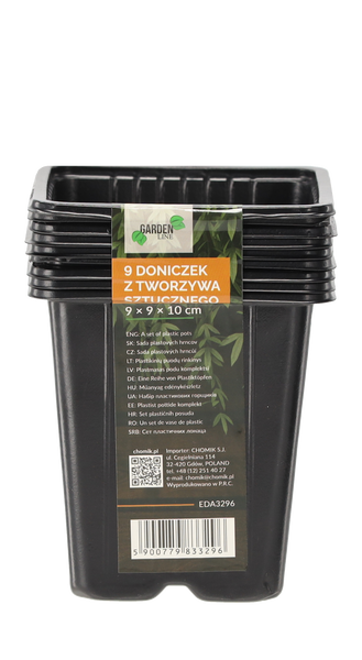 KPL. 9 KRPÍNEK Z UMELÉHO MATERIÁLU 9 x 9 x 10 CM