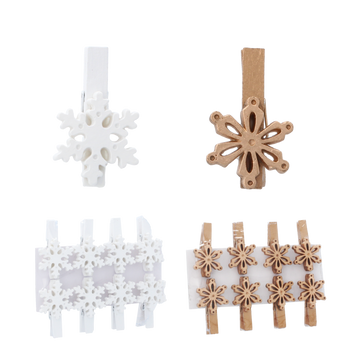 SET 8 DECORAȚIUNI DE CRĂCIUN CU CLIP MIX MODELE 3 x 3 CM pachet=16buc *8600