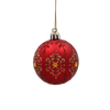 SET OF 8 CHRISTMAS BAUBLES RED 6 CM