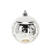 SET OF 6 CHRISTMAS BAUBLES SILVER 7 CM