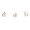 LED LIGHT CHAIN - WHITE WOODEN HOUSES 10 L BATTERY-POWERED
