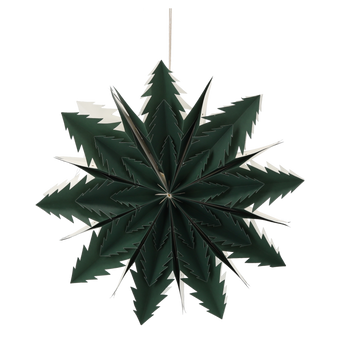 PAPER DECORATIVE STAR 50 CM GREEN DOUBLE-LAYER
