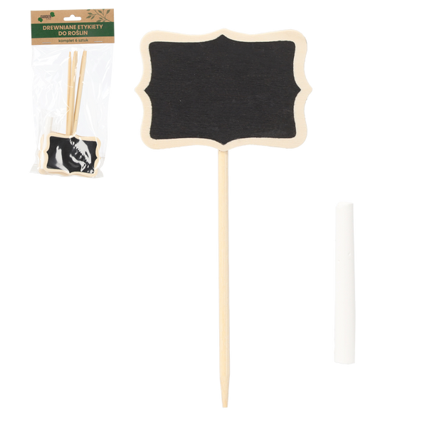 6PCS SET WOOD PLANT STAKE