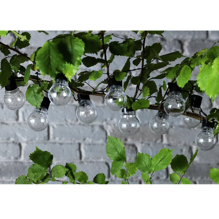SOLAR GARDEN GARLAND LENGTH 2 + 1.8 M LUCA 10 LED COOL WHITE