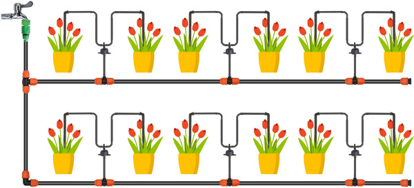 ZESTAW DO NAWADNIANIA KROPELKOWEGO Z 10SZT. KROPLOWNIKÓW  
