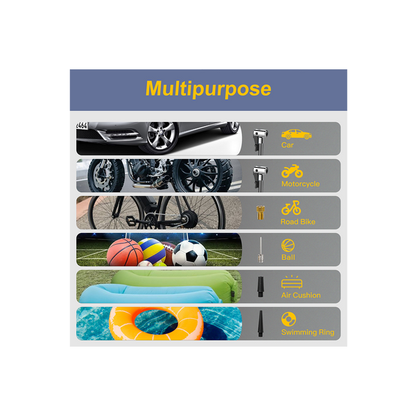 PRZENOŚNA POMPKA AKUMULATOROWA / POWERBANK 7,4 V DO SAMOCHODU / ROWERU / PIŁKI *2596