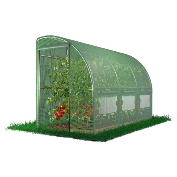 TUNEL FOLIOWY OGRODOWY 3 SEGMENTOWY "POŁÓWKA" ZIELONY 4X1,5X2 m 