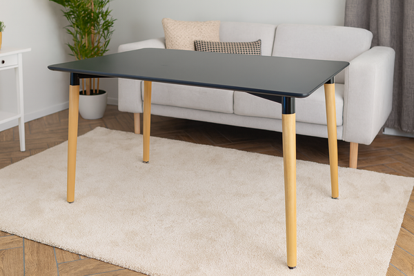 RECTANGULAR TABLE 120 X 80 X 74 CM - BLACK