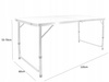 Turistická sada (stolík + 4 stoličky) 120 x 60 x 70 cm