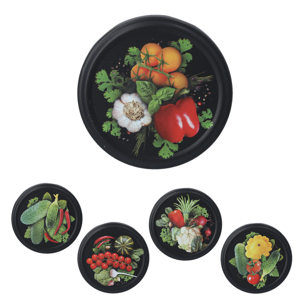 Lid FI 82 6 with vegetable mix 014 black matte kart. 750