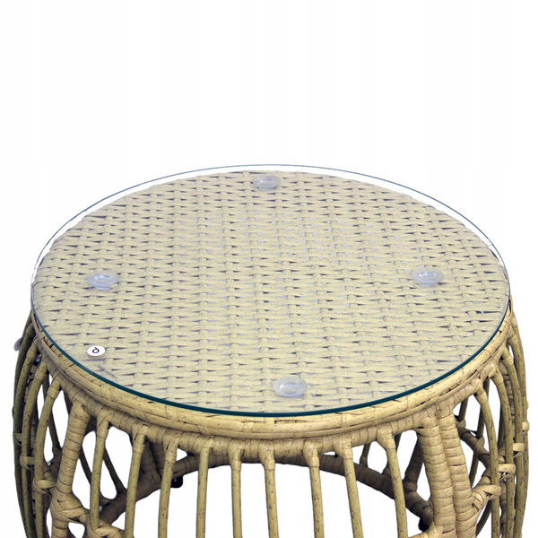 Set de mobilier de grădină (canapea, 2 scaune, 2 mese) - maron, perne - gri *7534