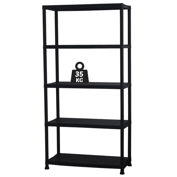 5 TIER PLASTIC SHELF 90 X 40 X 180 CM