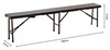 FOLDING CAMPING BENCH 180 X 25 X 43 CM BROWN