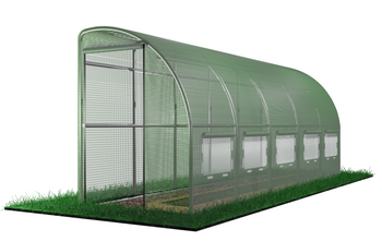 TUNEL FOLIOWY OGRODOWY 5 SEGMENTOWY "POŁÓWKA" ZIELONY 6x1,5x2 m