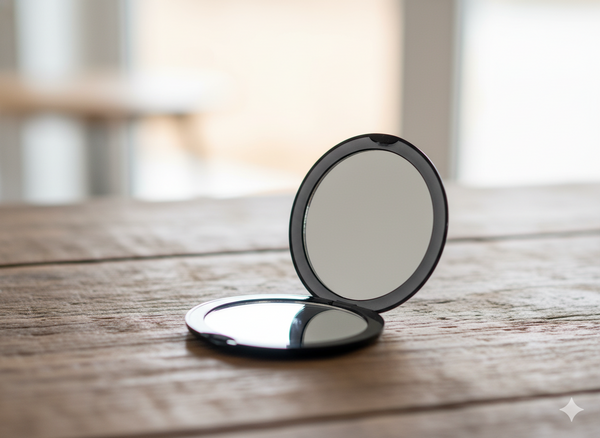 Folding Round Makeup Mirror*1968