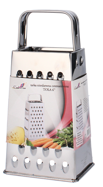 STAINLESS STEEL 4-SIDED GRATER TOLA H: 17,5 CM PACK=12PCS (FUS60)
